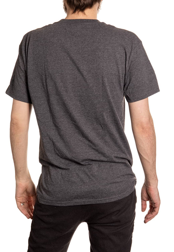 Coors Light Classic Logo T-Shirt on Grey, Back View. No Back Print