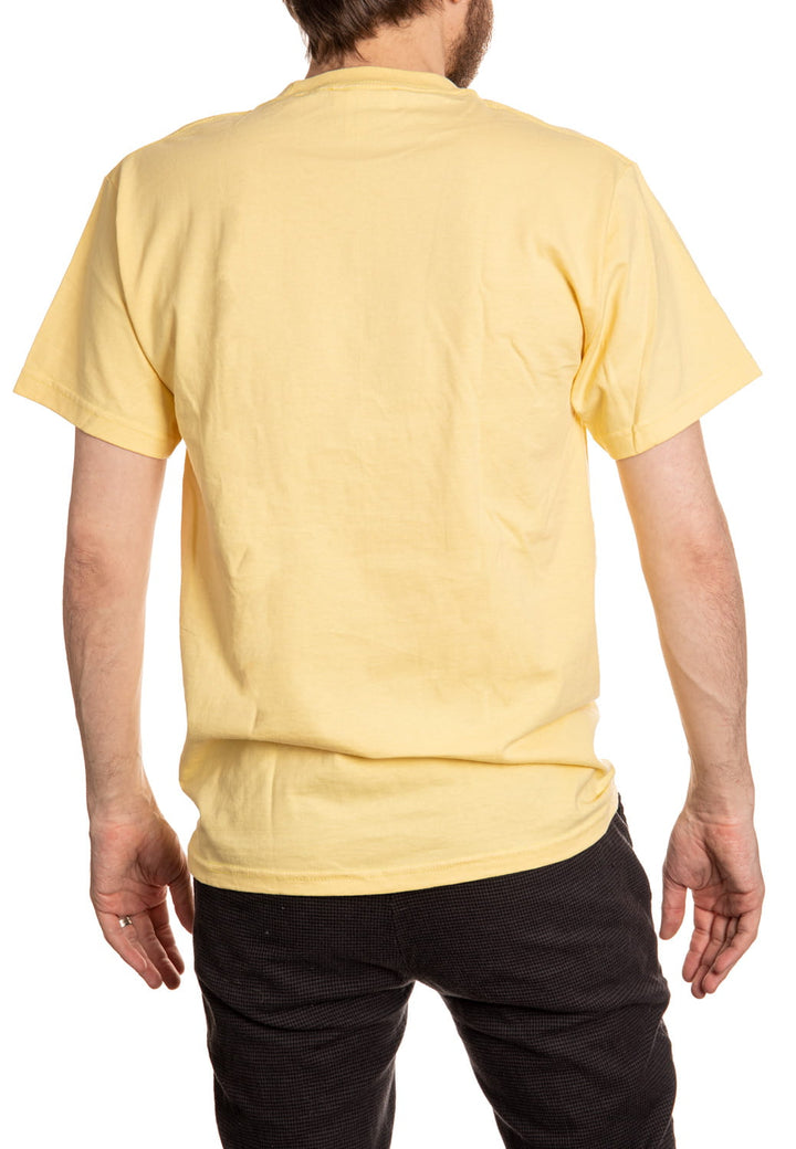 Coors Original Classic Logo T-shirt on Yellow, Back View. No Back Print