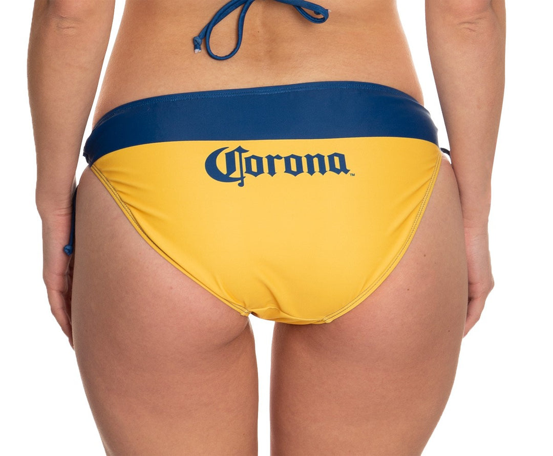 Ladies Corona Bikini- Corona Extra (Blue & Gold) String Bikini Bottom