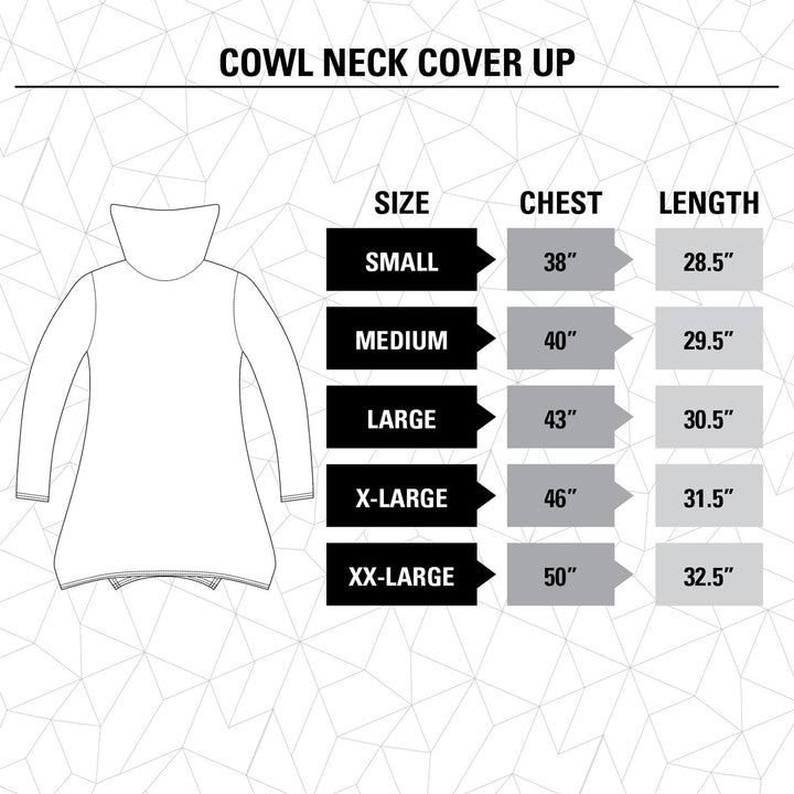Chicago Blackhawks Cowlneck Tunic Size Guide