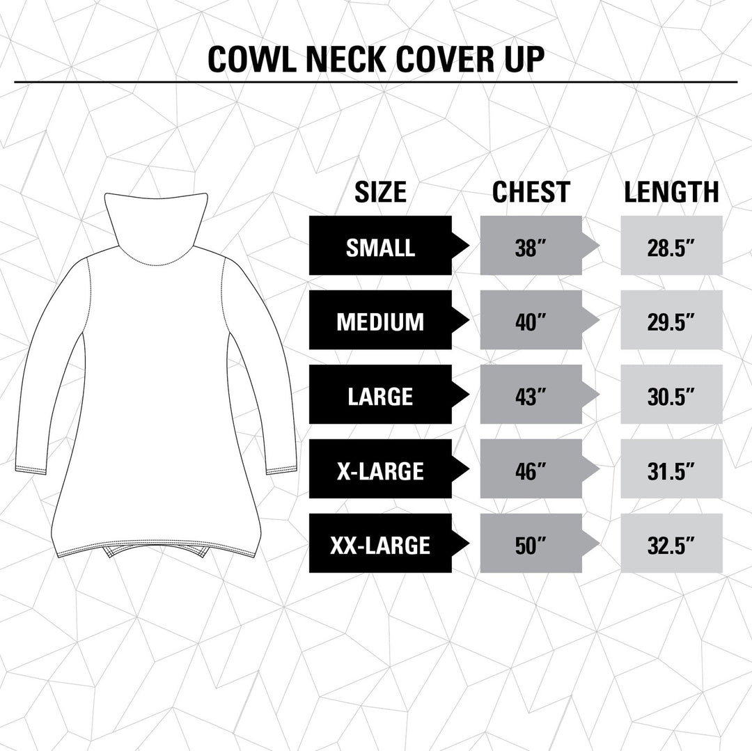 Toronto Maple Leafs Cowlneck Tunic Size Guide.