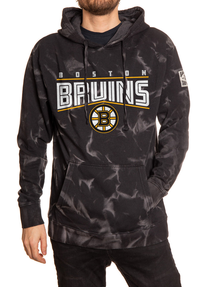 Boston Bruins Crystal Tie Dye Hoodie - Machine Wash Cold