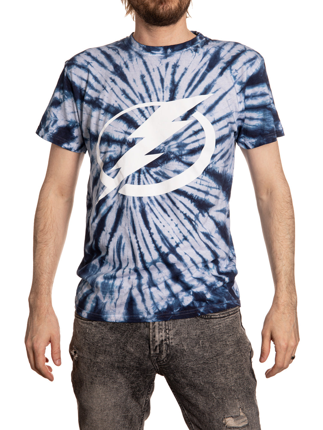 Tampa Bay Lightning Spiral Tie Dye T-Shirt for Men