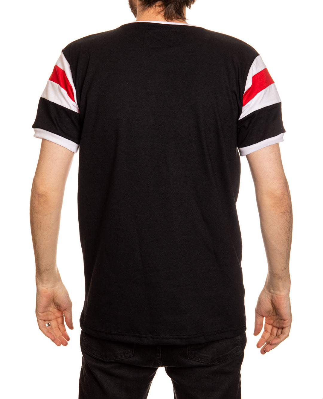 Detroit Red Wings Shoulder Stripe Varsity Inset T-Shirt