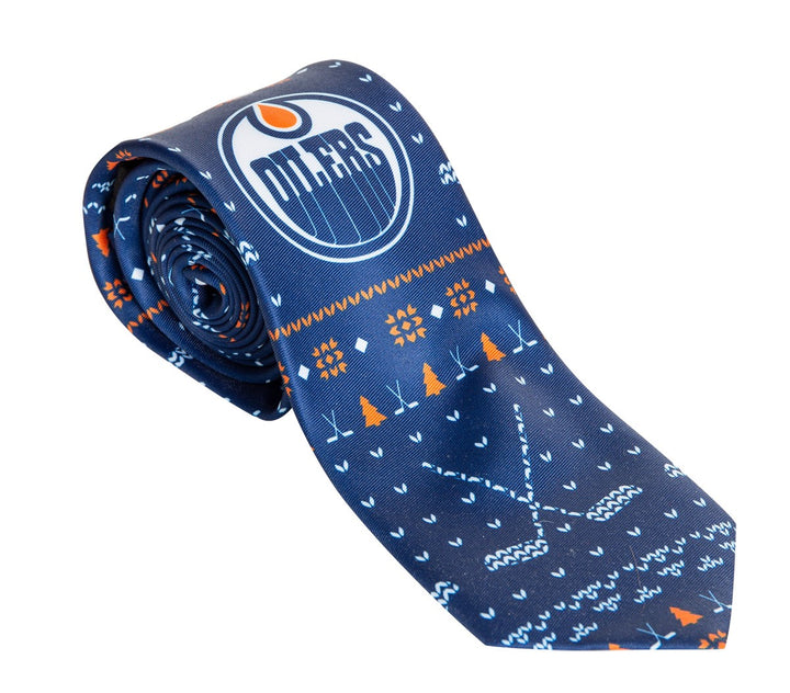 Edmonton Oilers Ugly Christmas Tie.