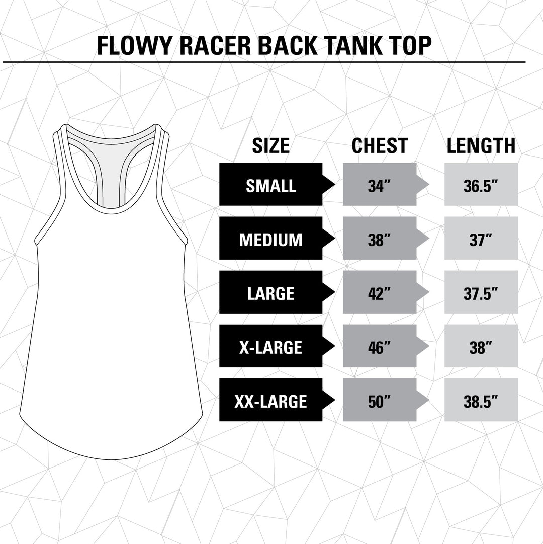 Philadelphia Flyers Distressed Flowy Tank Top Size Guide.