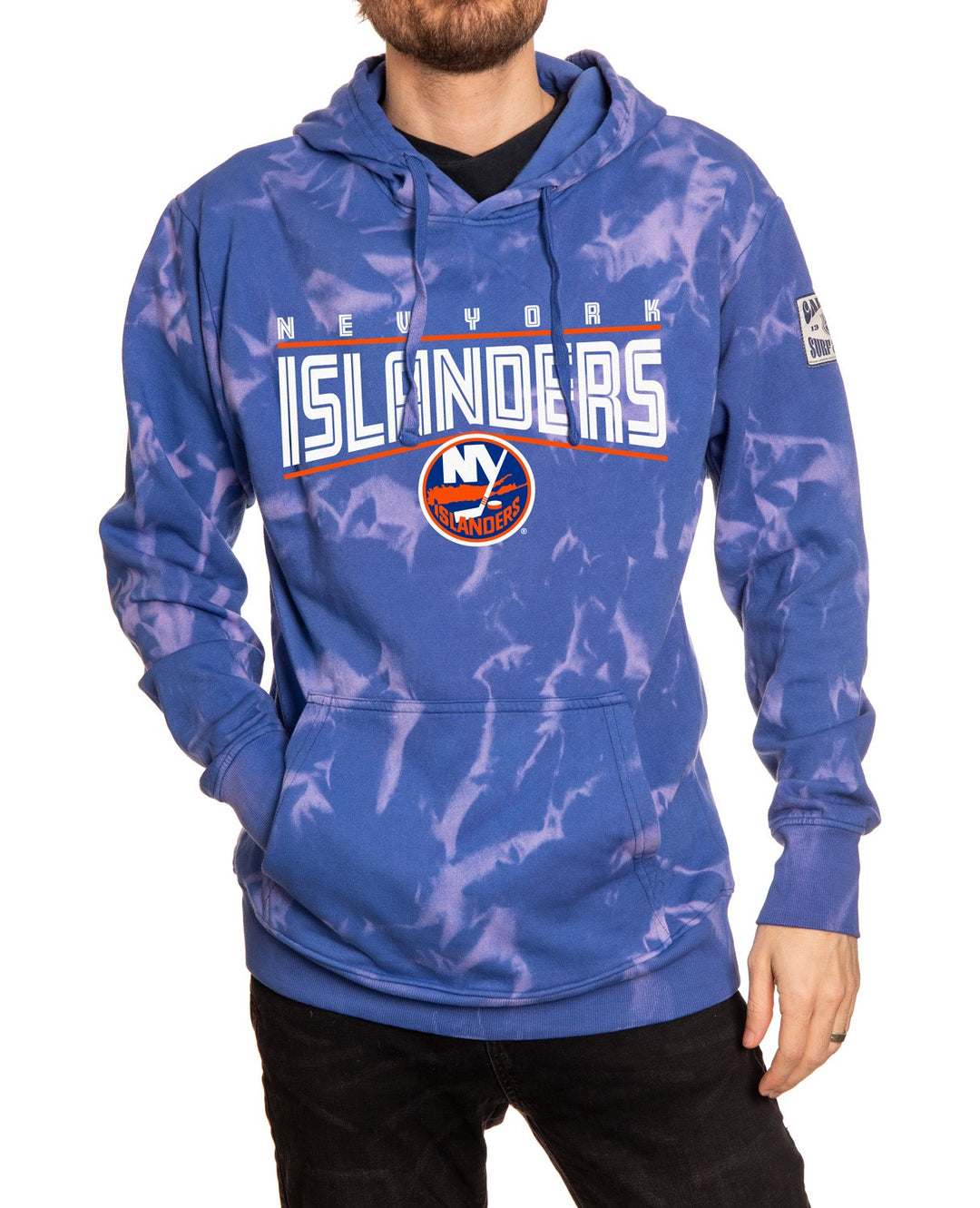 New York Islanders Crystal Tie Dye Hoodie - Machine Wash Cold