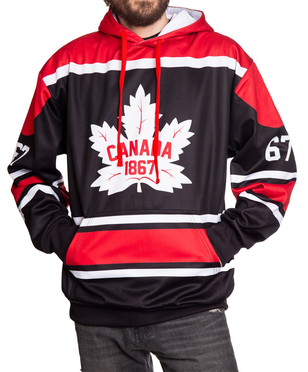 Canada Flag 1867 Pullover Hoodie Full View 