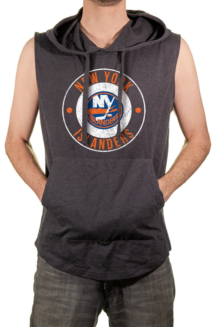 NHL Men's Sleeveless Hoodie- New York Islanders