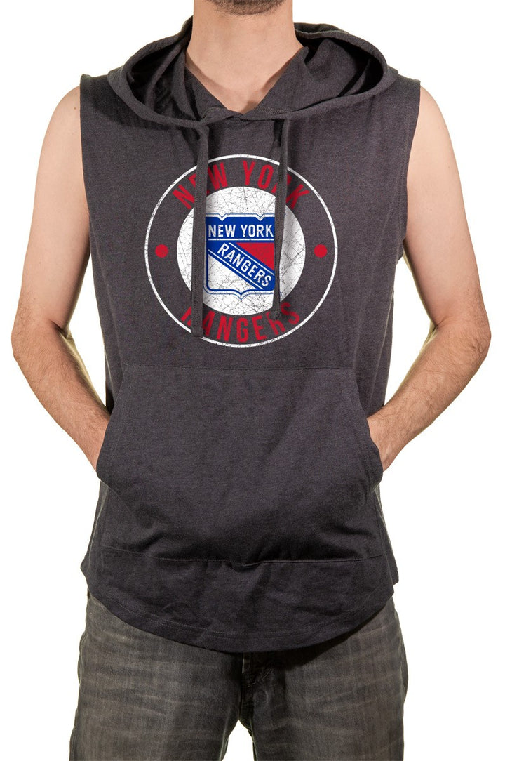 NHL Men's Sleeveless Hoodie- New York Rangers