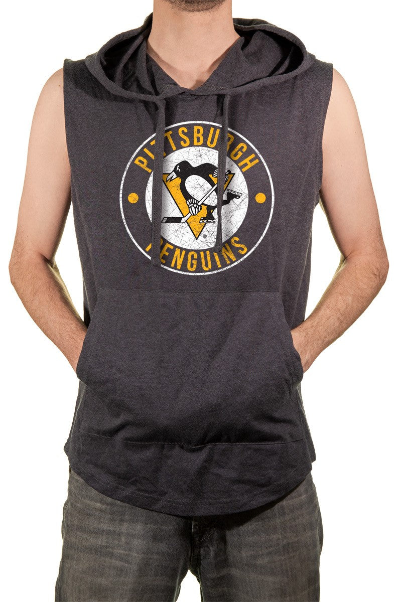 NHL Men's Sleeveless Hoodie- Pittsburgh Penguins 