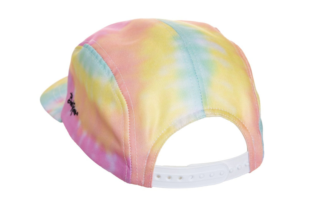 Officially Licensed Bob Ross Bob Tie Dye Ball Cap - Available For Pre-Order** Fabric Ball Cap Backing With White Adjustable Snapback Closure