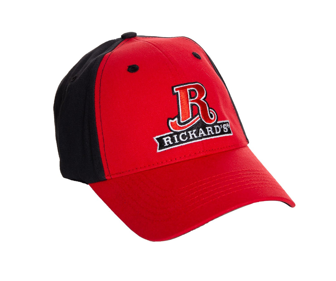 Rickard's Red Baseball Hat with Embroidered Logo