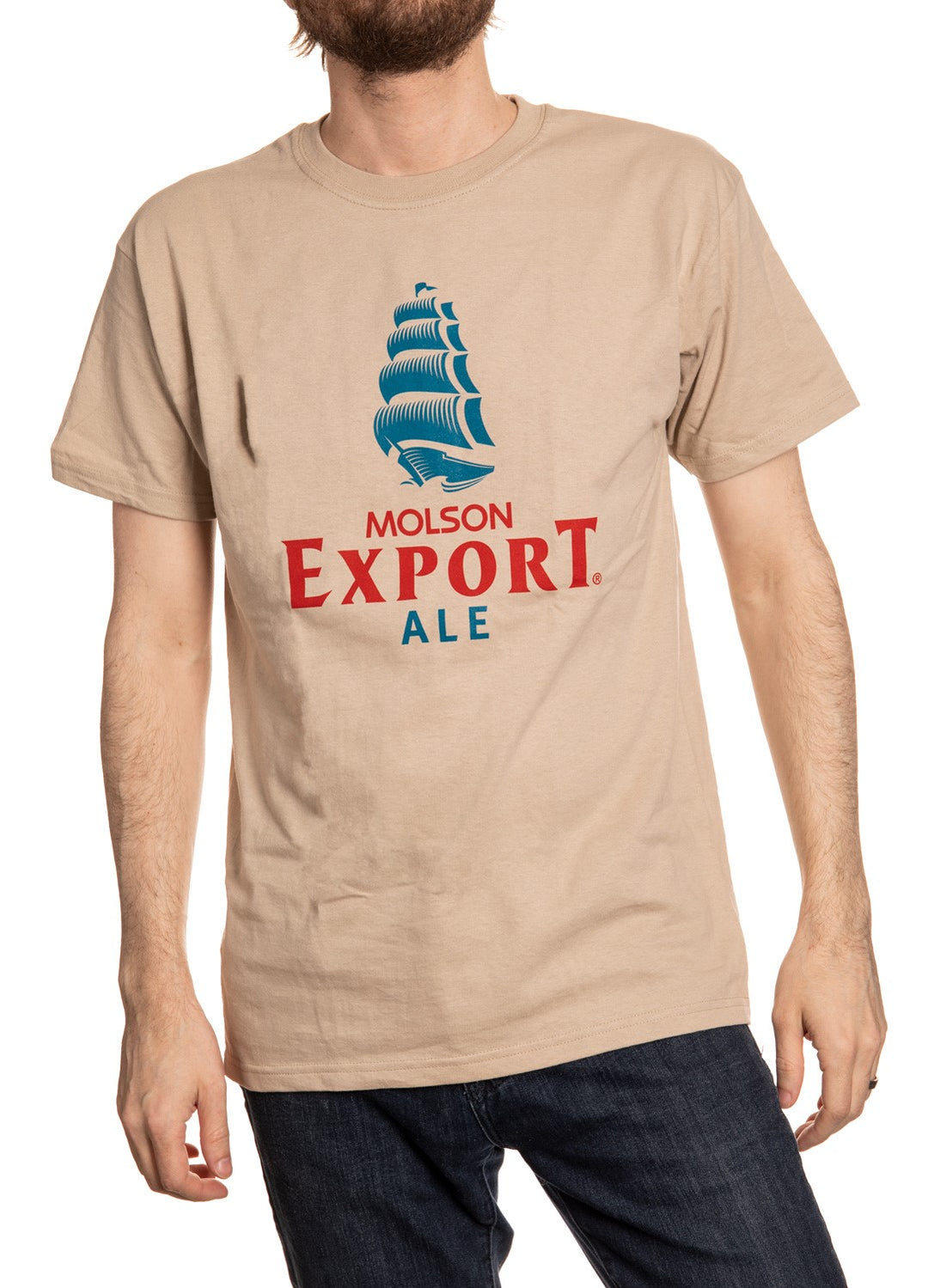 Molson Export T-Shirt in Tan Front VIew