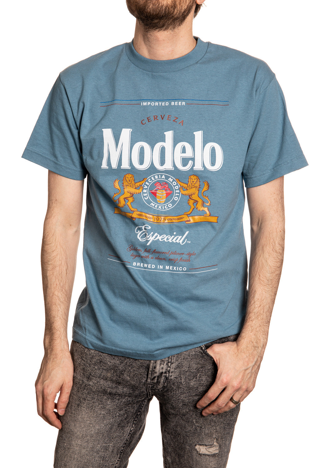 Modelo T-Shirt in Stone Blue Front View