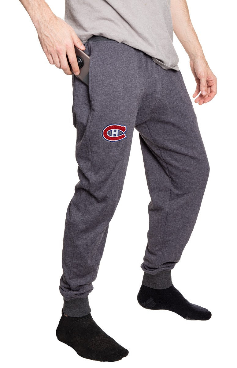 Montreal Canadiens French Terry Joggers Side View.