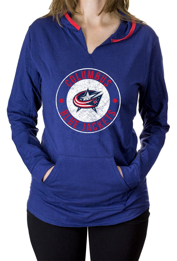 NHL Ladies Official Team Hoodie- Columbus Blue Jackets Front