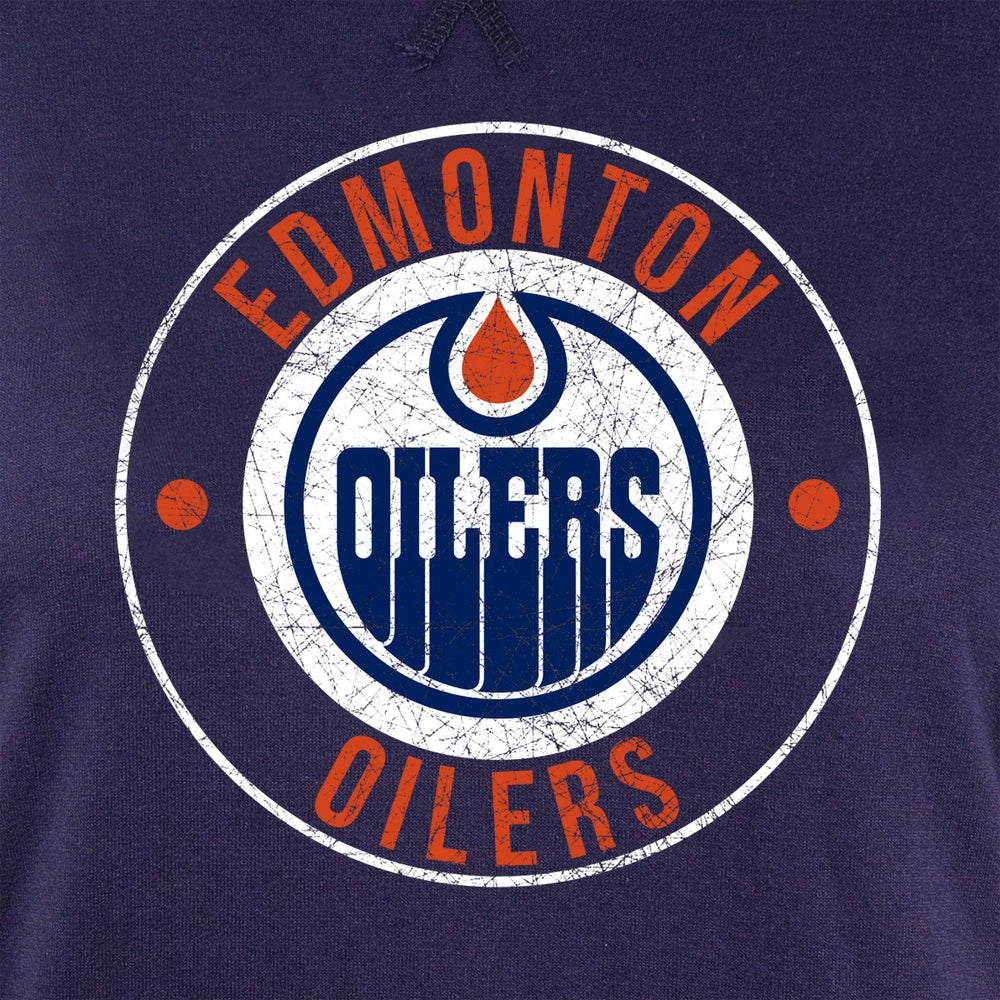 NHL Ladies Official Team Hoodie- Edmonton Oilers Distressed Logo