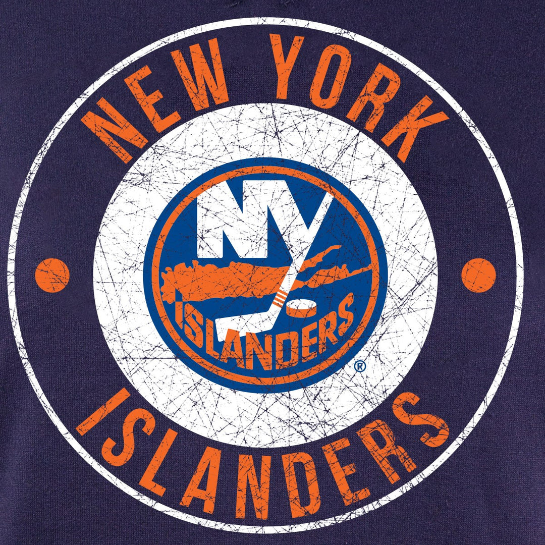NHL Ladies Official Team Hoodie- New York Islanders Distressed Logo