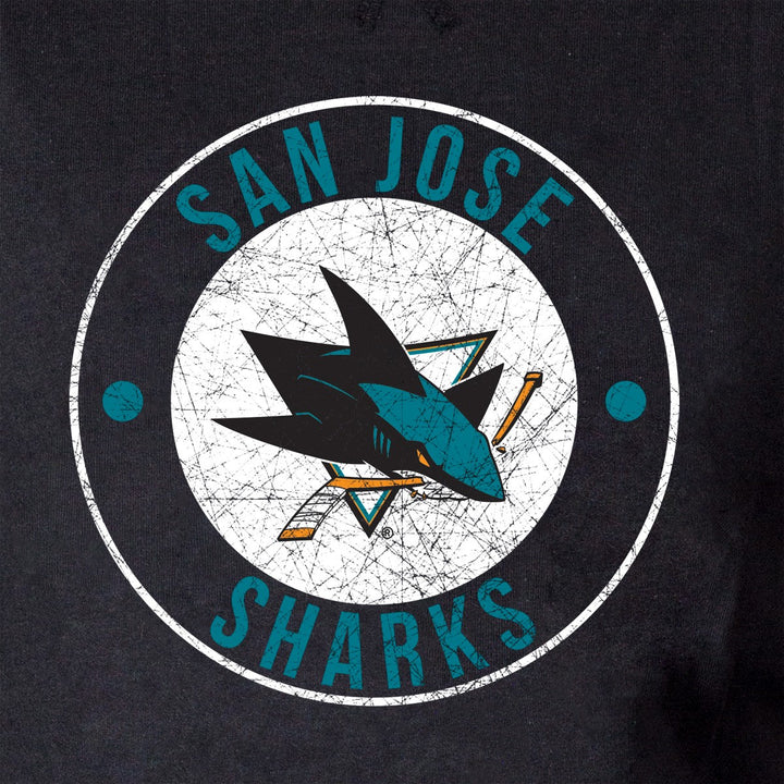 NHL Ladies Official Team Hoodie-  San Jose Sharks Distressed Logo