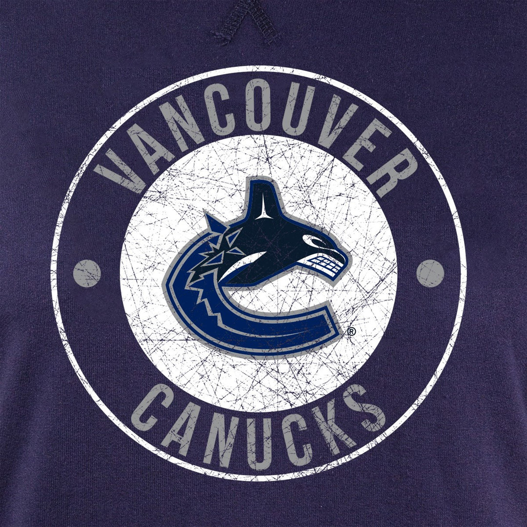 NHL Ladies Official Team Hoodie- Vancouver Canucks Distressed Logo