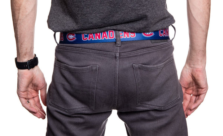 Montreal Canadiens Adjustable Woven Belt Back View