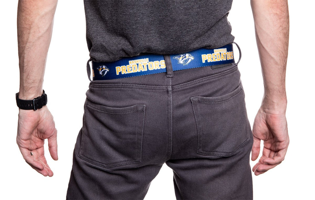 Nashville Predators Adjustable Woven Belt Back View
