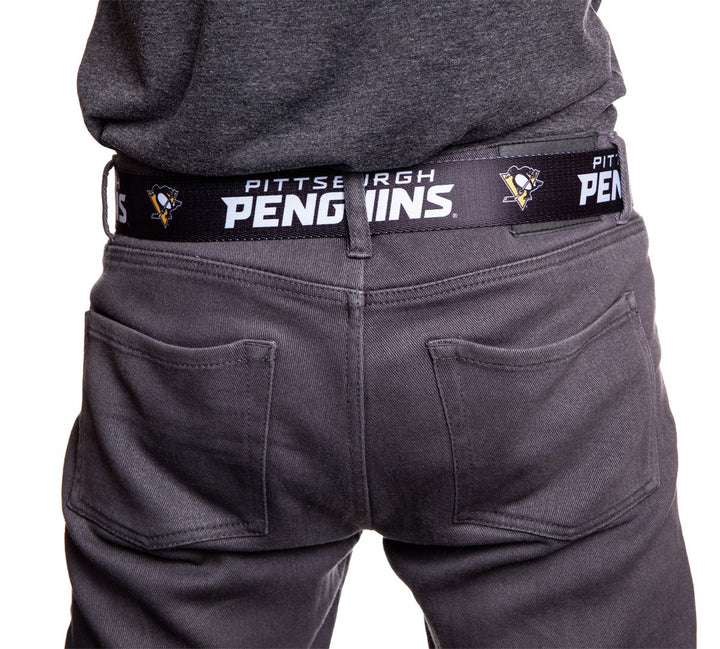 Pittsburgh Penguins Adjustable Woven Belt Back View
