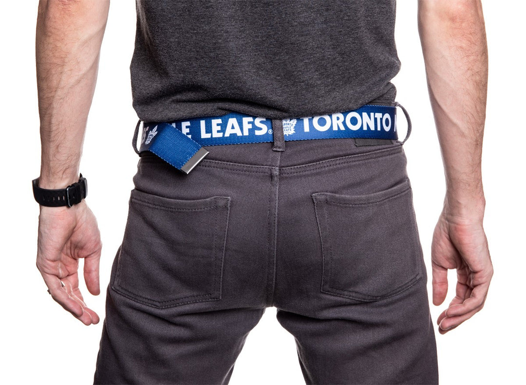 Toronto Maple Leafs Adjustable Woven Belt Back View