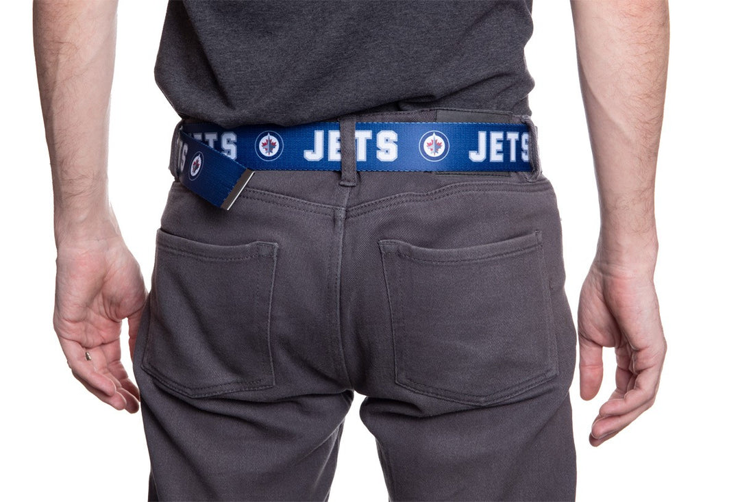 Winnipeg Jets Adjustable Woven Belt Back View