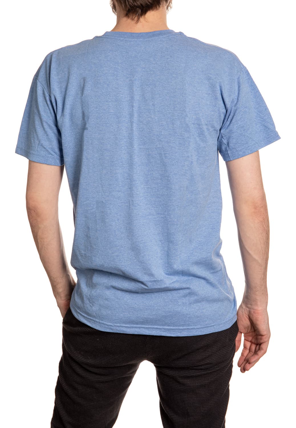 Millet Lite Classic Logo T-Shirt on Blue, Back View. No Back Print