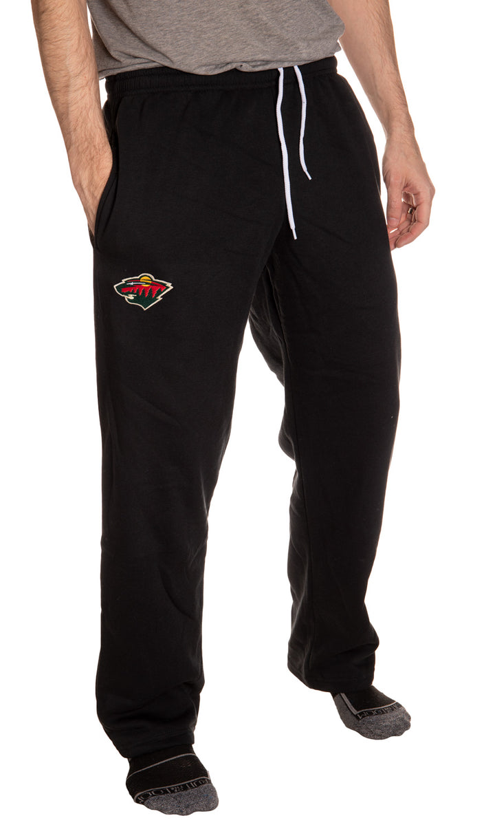 Minnesota Wild Embroidered Logo Sweatpants Front View