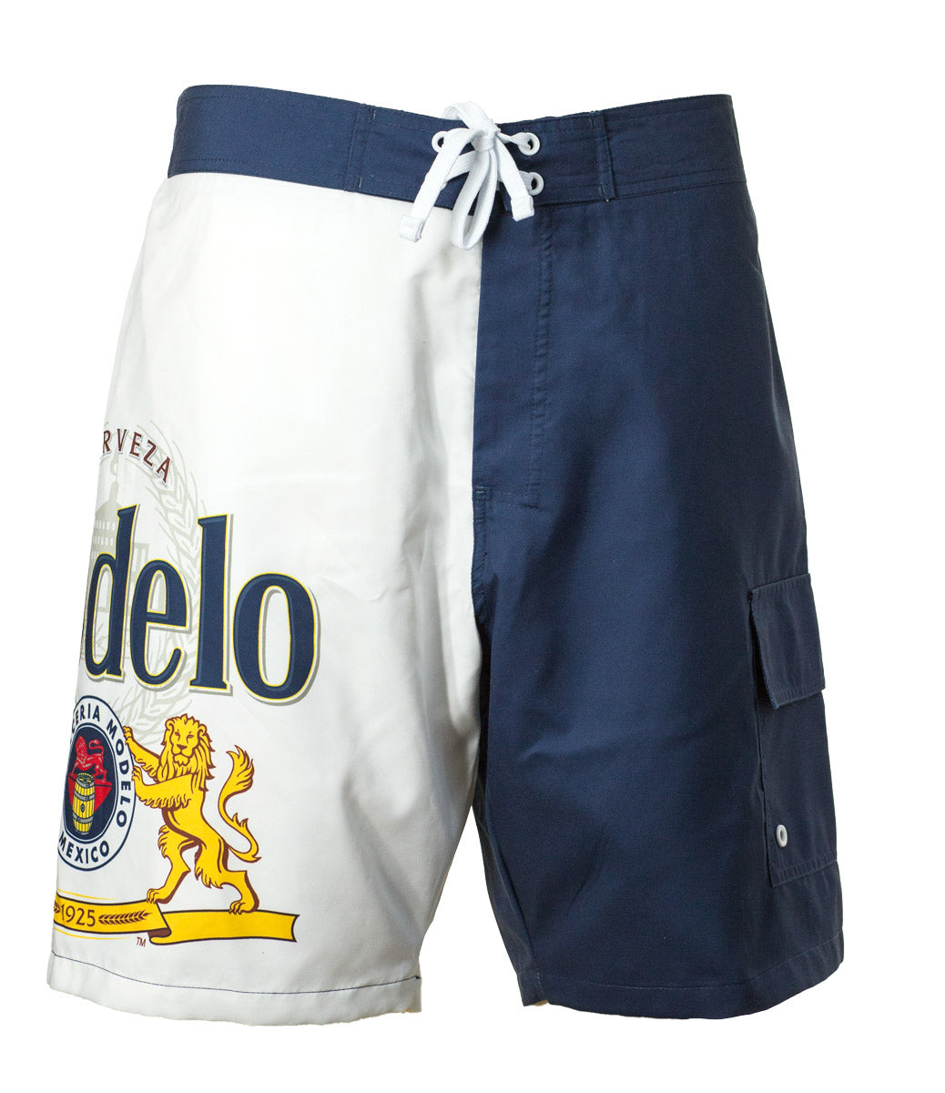Modelo Two-Tone Boardshorts for men, Front View.