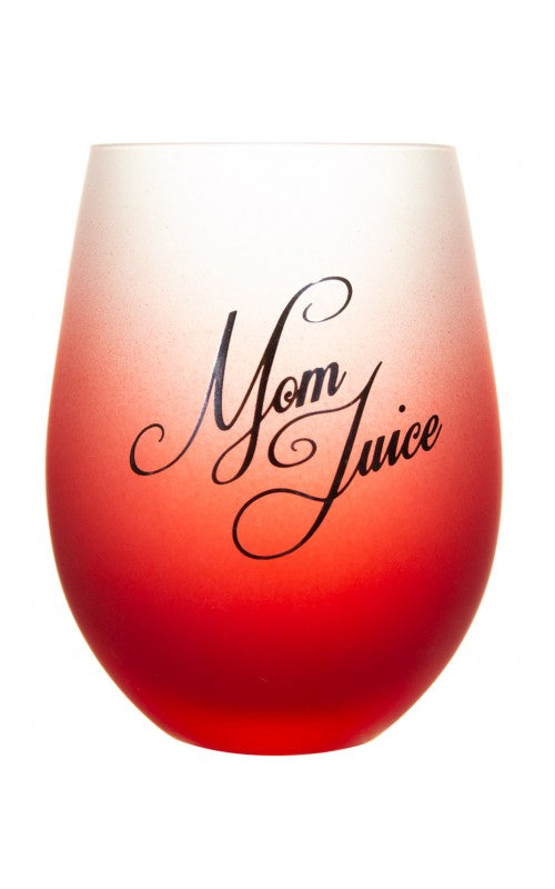 Frosted Gradient Stemless Wine Glass -"Mom Juice"
