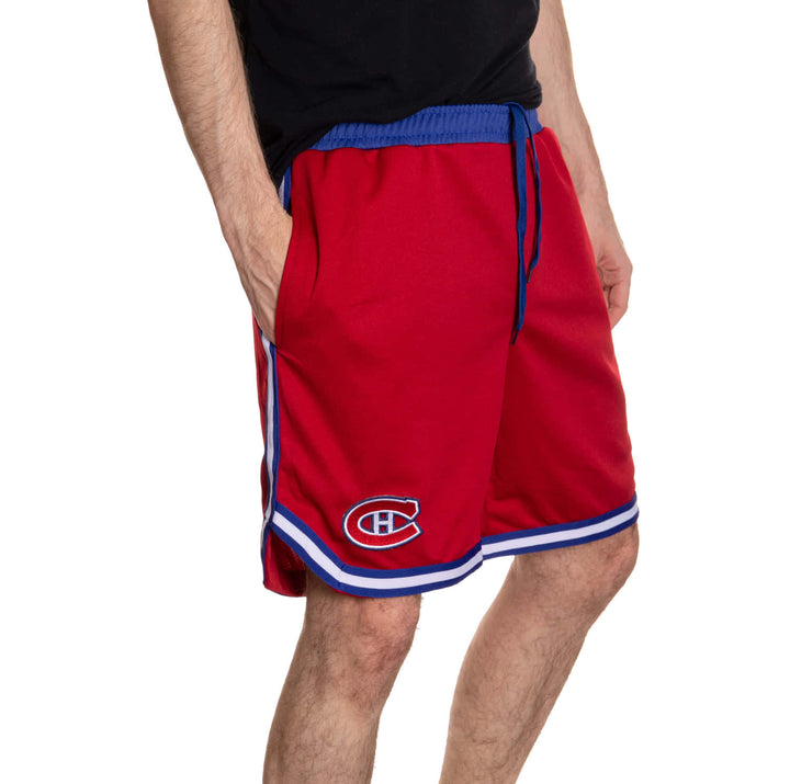 Montreal Canadiens Men's 2 Tone Air Mesh Shorts Lined with Pockets