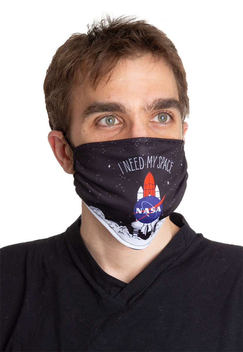 NASA I Need My Space Face Mask, Modeled.