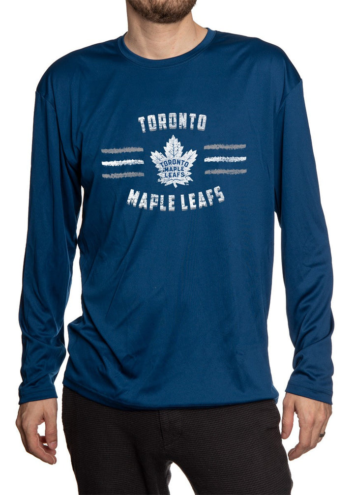 Toronto Maple Leafs Long Sleeve Rashguard for Men - Distressed Lines