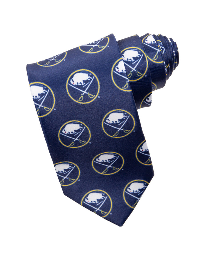NHL Men's All Over Team Logo Neck Tie- Buffalo Sabres