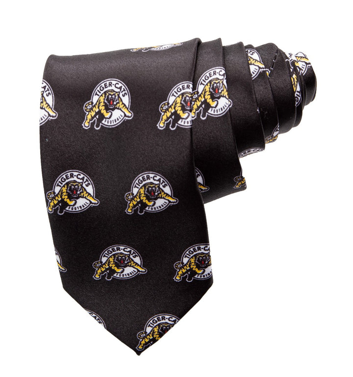 Mens CFL Logo Necktie- Hamilton Tiger-Cats