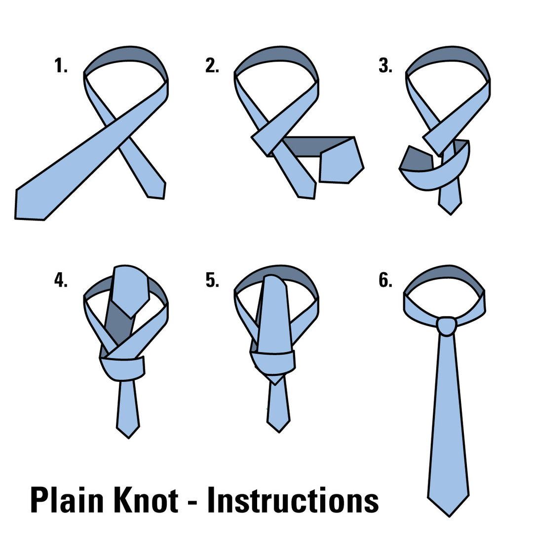 How To Tie A Plain Knot Tie Instructions 