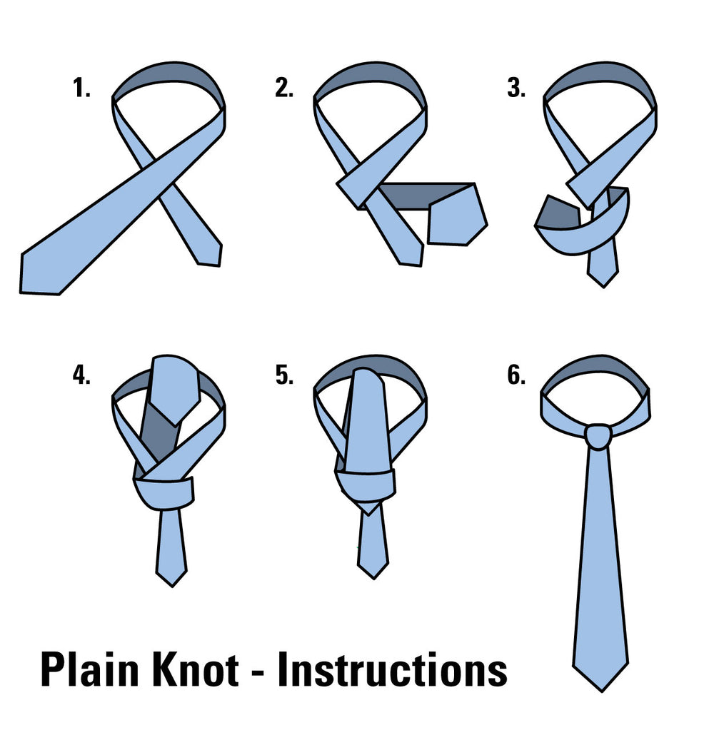 How To Tie A Plain Knot Neck Tie Instructions 