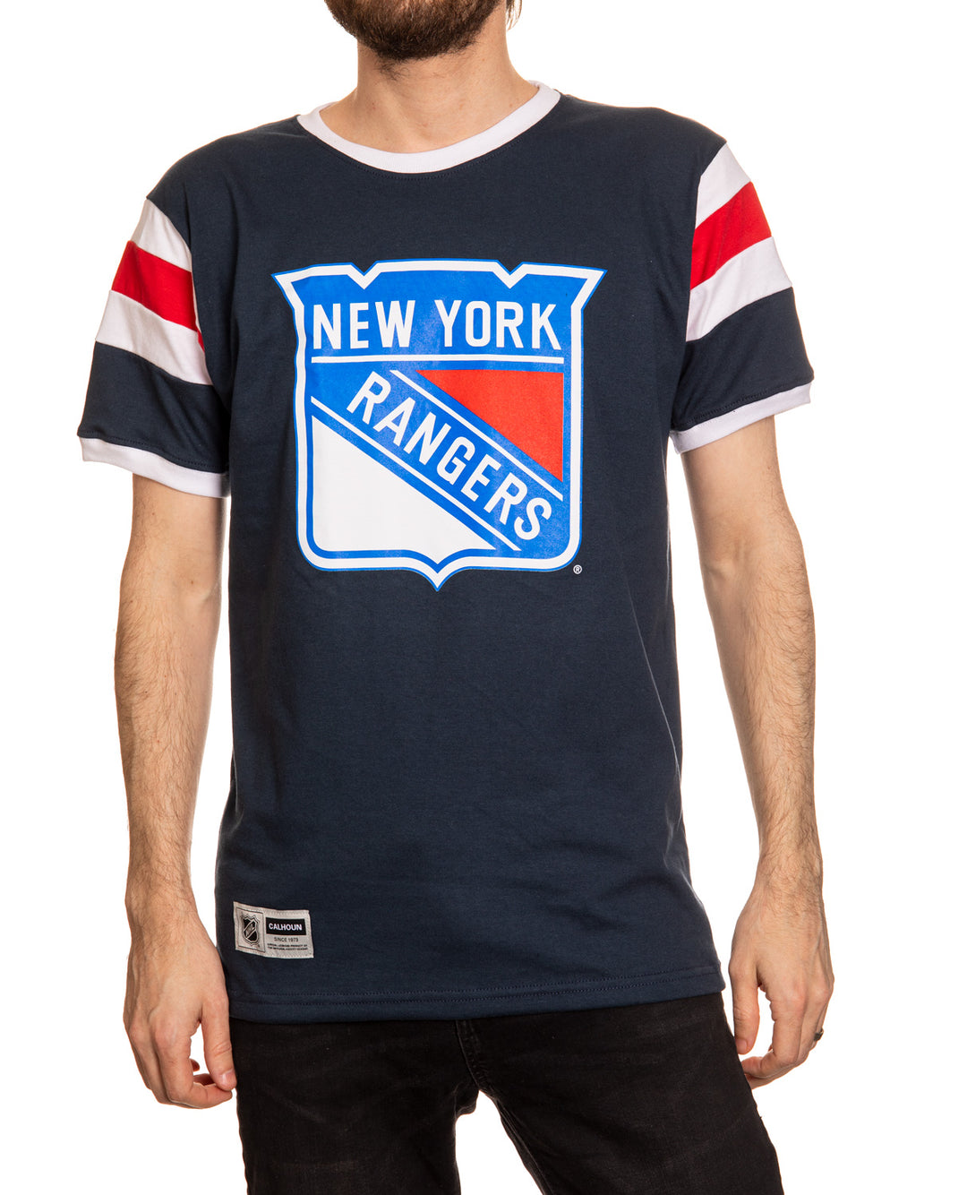 New York Rangers Retro Varsity Inset Sleeve T-Shirt