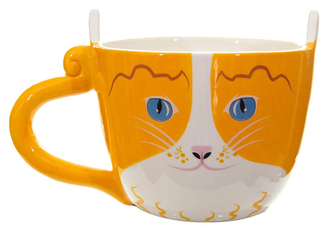 16oz Ceramic Cat Mug - Novelty Cappuccino Cup