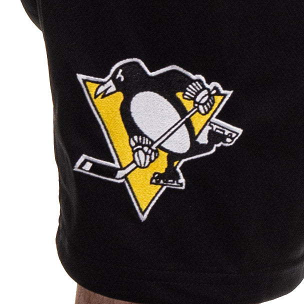 NHL Mens Team Air Mesh Shorts-Pittsburgh Penguins Team Logo