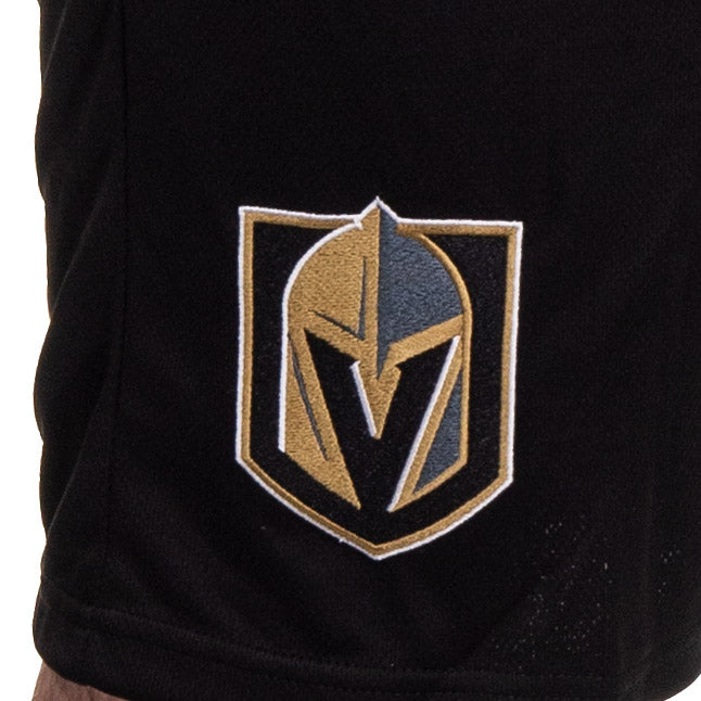 NHL Mens Team Air Mesh Shorts-Vegas Golden Knights Logo