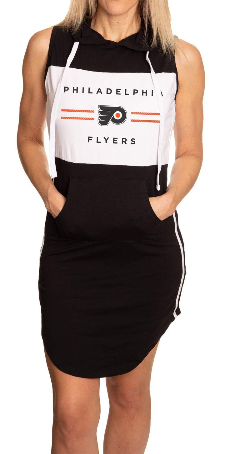 Philadelphia Flyers Sleeveless Hooded Dress Front View with Kangaroo Pocket