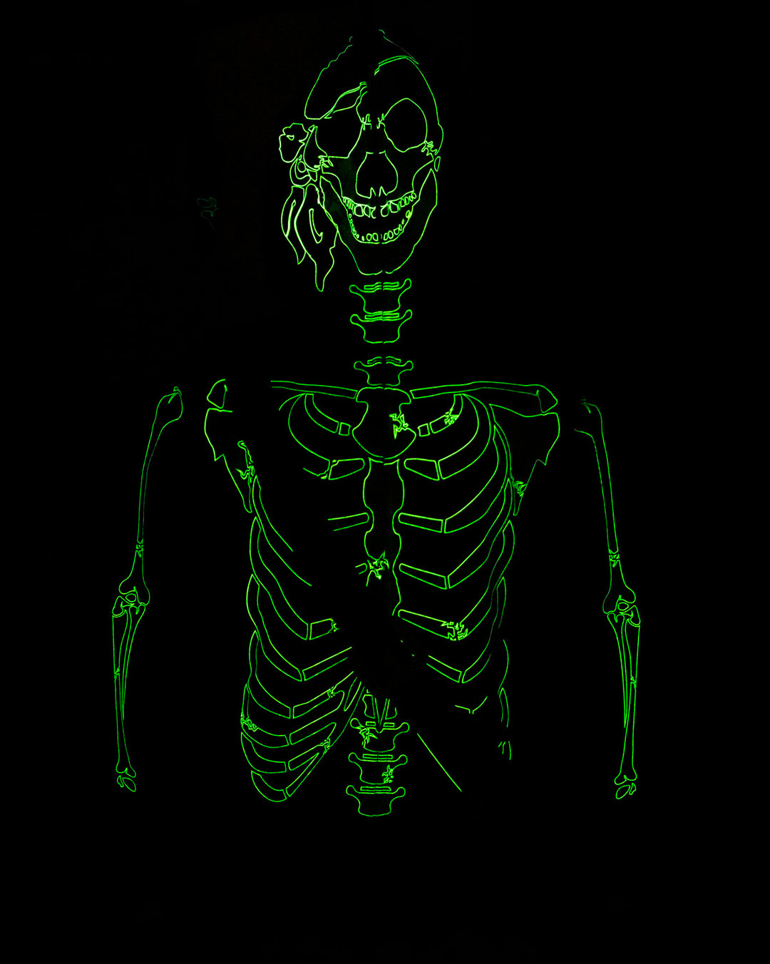 Glow in the Dark Pirate Skeleton Hoodie - Full Zip Hooded Costume – Calhoun  Store