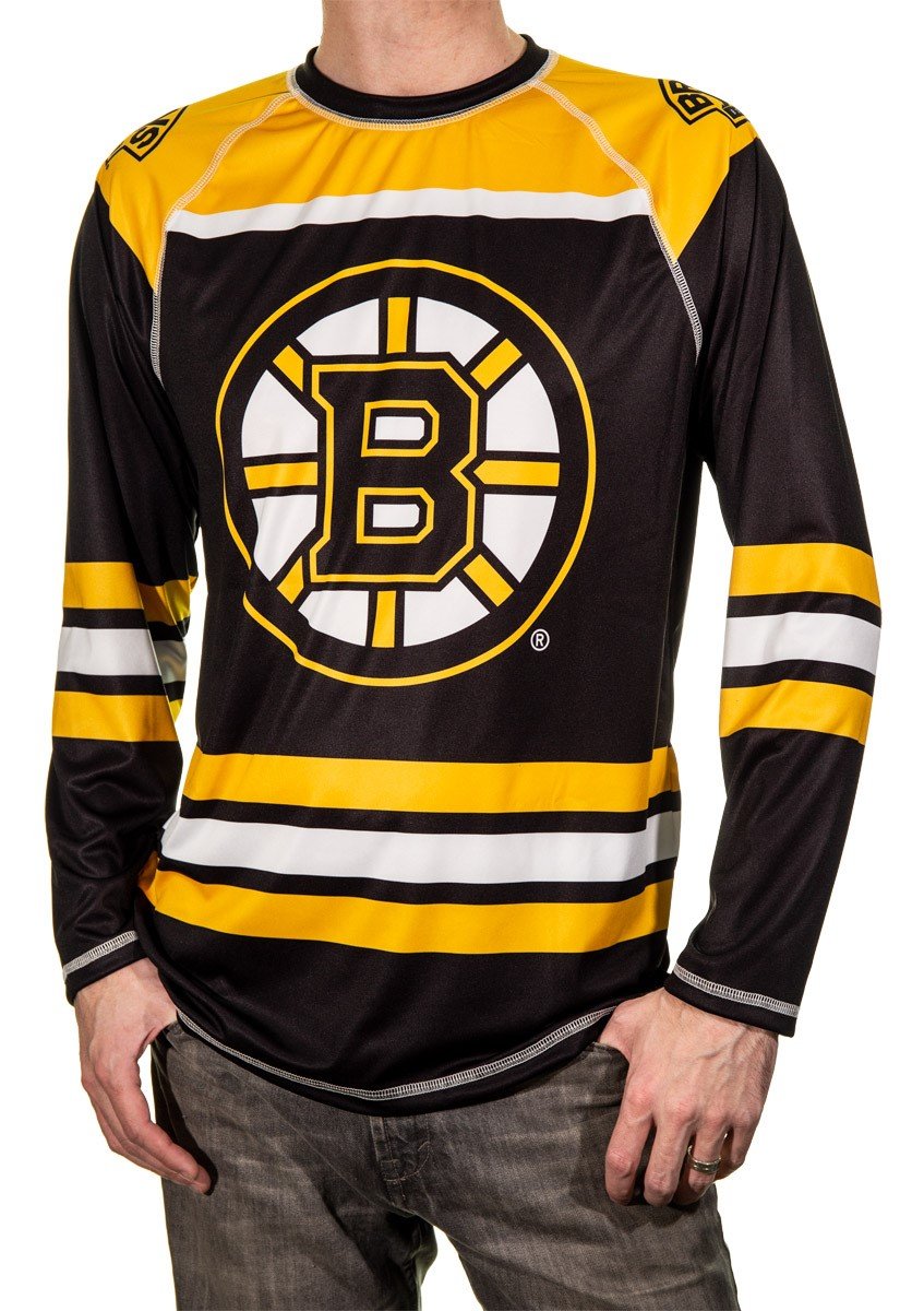 Boston Bruins Game Day Jersey Yellow and Black Front View.