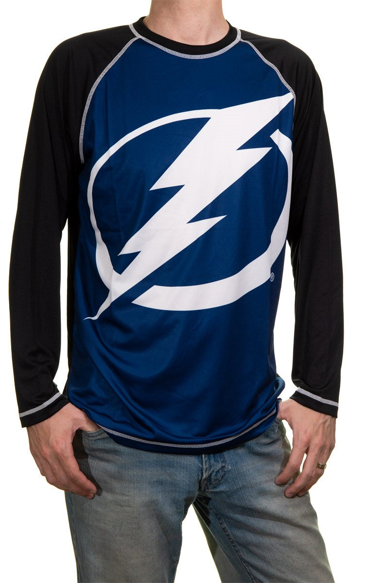 NHL Mens Long Sleeve Rashguard with Wicking Technology- St.Louis Blues Front