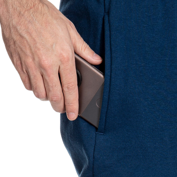 Columbus Blue Jackets Premium Fleece Sweatpants Close-Up Of Pocket.